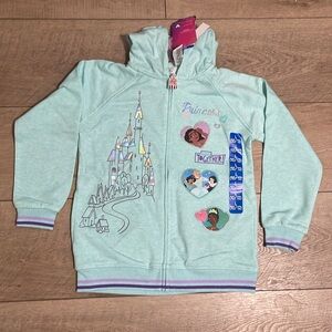 Girls Disney Princess zip up hoodie jacket